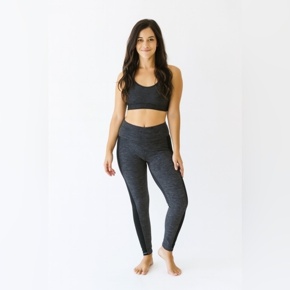 Champion Black and Gray Athletic Leggings Medium